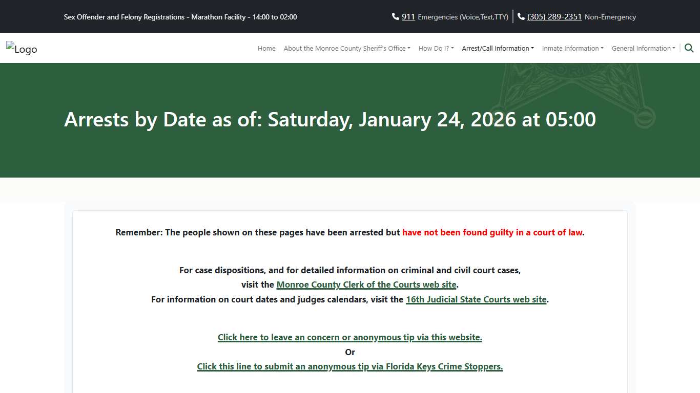 M.C.S.O - Current Arrests